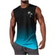 thumbnail image 1 of Hombres Moda Casual sin Mangas Gradación Impresión Suéter Cuello Redondo Tanque Deportivo, 1 of 4