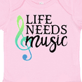 thumbnail image 4 of Inktastic Life Needs Music- ocean colors Boys or Girls Baby Bodysuit, 4 of 5