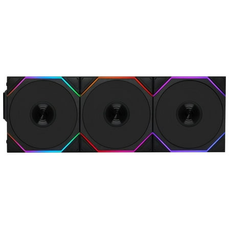 Lian-Li UNI FAN TL Wireless 120mm ARGB Case Fan with Reverse Blade and Controller, Black, 3-Pack