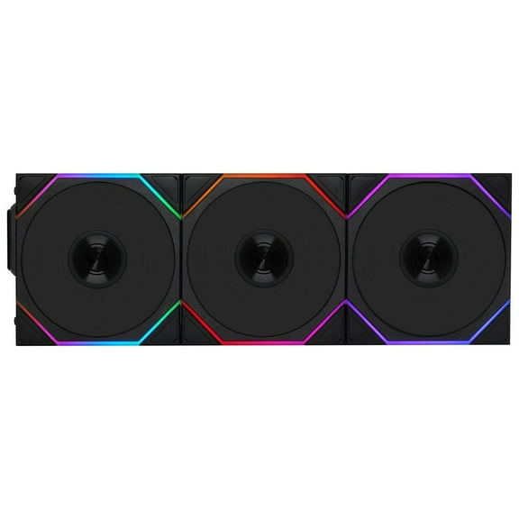 Lian-Li UNI FAN TL Wireless 120mm ARGB Case Fan with Reverse Blade and Controller, Black, 3-Pack