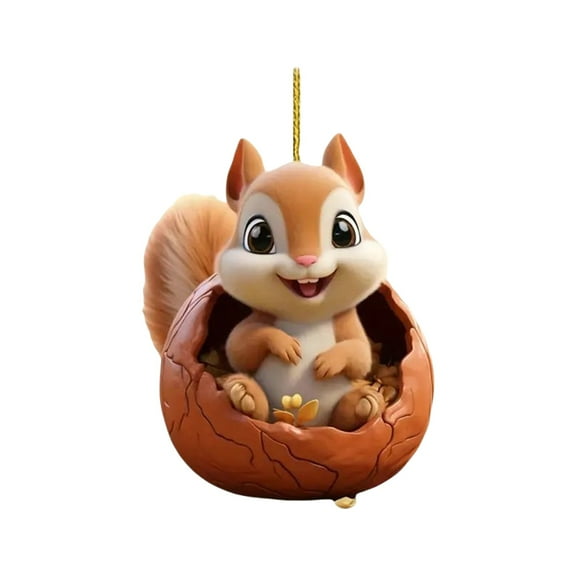 Squirrel Car Pendant With Acrylic Material For Keychain Backpack And Interior Decoration