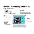 thumbnail image 4 of SAMA SV02 Dual USB3.0 and Type C Tempered Glass ATX Mid Tower Gaming PC Computer Case, 3 Addressable RGB Fans Pre-Installed, Support BTF Back Plug Motherboard, 4 of 7