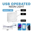 thumbnail image 3 of Better Together 23.63" X 20" Contemporary Glam Acrylic Box USB Operated LED Neon Light, White, 3 of 7