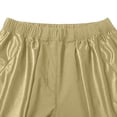 thumbnail image 4 of Ceisia Men's Nylon Spandex Solid Cargo Shorts with Buckle Waistband Drawstring Multi-Pockets Stretchy Summer Outdoor Workwear Pants Khaki Gifts for Father L, 4 of 9