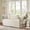 Cream + Polyester+2, variant on TENGDA 6 Piece Reversible Scalloped Edge Daybed Cover Set Neutral Polyester Bedding Set for Twin Size Daybed
