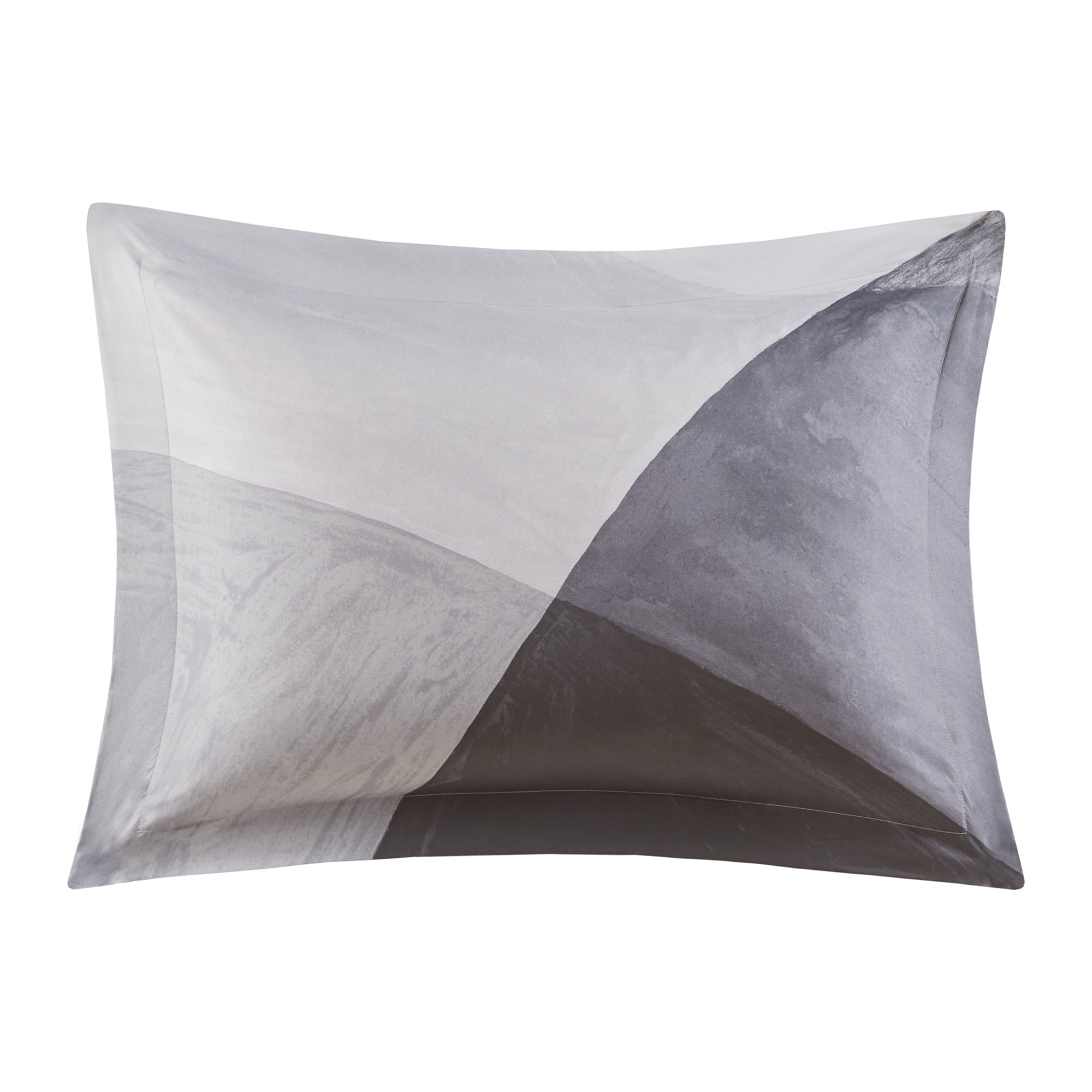 Mainstays 10 Piece Grey Color Block Bed in a Bag Comforter Set with Sheets, Full