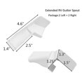 thumbnail image 2 of Lefu 4PCS White RV Rain Gutter Spout Long Version Left & Right Driver & Passenger, 2 of 9