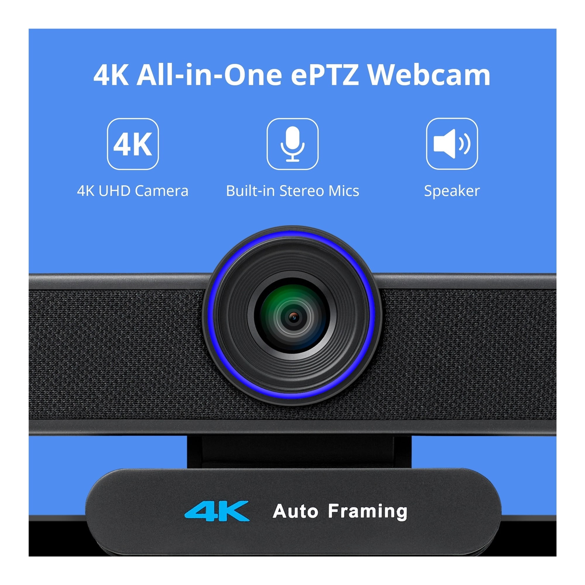 Webcam Conference Webcam 8MP 4x Digital Zoom With Auto Framing On 2K USB PC Webcam For Conferencing, Live Streaming, Recording ,Full Clarity
