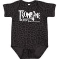 thumbnail image 3 of Inktastic Trombone Rough White Text Boys or Girls Baby Bodysuit, 3 of 5