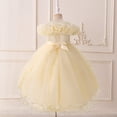 thumbnail image 5 of Vividxx Dress For Girls Satin Girl Dress With Puffed Sleeves For Birthday Party Christening And 3-4 Years, 5 of 9