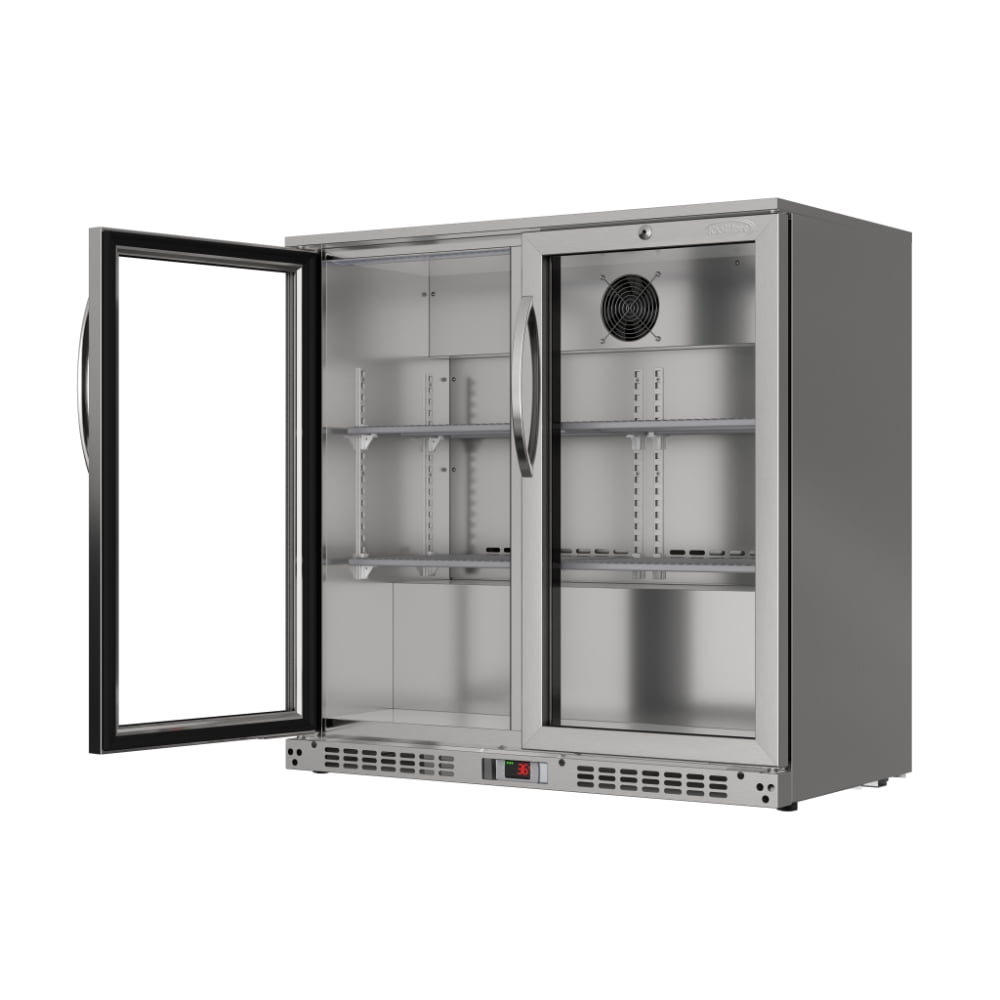 KoolMore 35 in. Two-Door Back Bar Refrigerator – 7.4 Cu. ft.