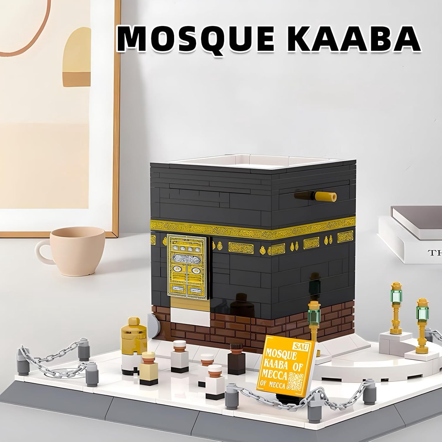 Islamic Mosque Kaaba Architectural Model Building Block Sets Muslim Bricks Toy Hajj Kit Eid,446 Pieces