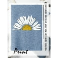 thumbnail image 4 of Xuanfei Women Sunflower Print Crew Neck Short Sleeve Curve Hem T-Shirt, 4 of 7