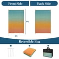 thumbnail image 4 of SUNDEREY Outdoor Rug 6'x9', Waterproof Reversible Plastic Straw Mat for Patio, RV & Camping - Non-Slip Foldable Carpet for Beach, Balcony & Backyard, Orange & Blue, 4 of 9