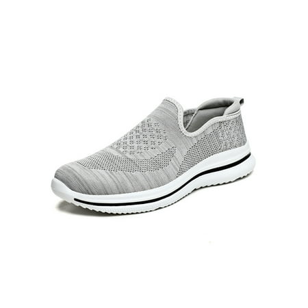 

Gomelly Mens Running Shoes Mesh Sneakers Sport Trainers Fashion Walking Shoe Hiking Fitness Workout Light Gray 9