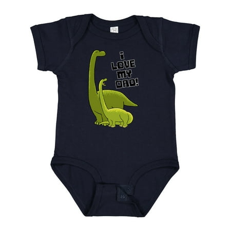 

Inktastic I Love my Dad with Baby and Daddy Brontosauruses Boys or Girls Baby Bodysuit