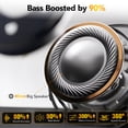 thumbnail image 2 of -53dB Hybrid Active Noise Cancellation Bluetooth Headphones 5.4, Transparent Modes, 50H Playtime with LED Display, Deep Bass, Clear Call, Comfort Fit Over Ear Headphones for Travel Office PC Black, 2 of 14