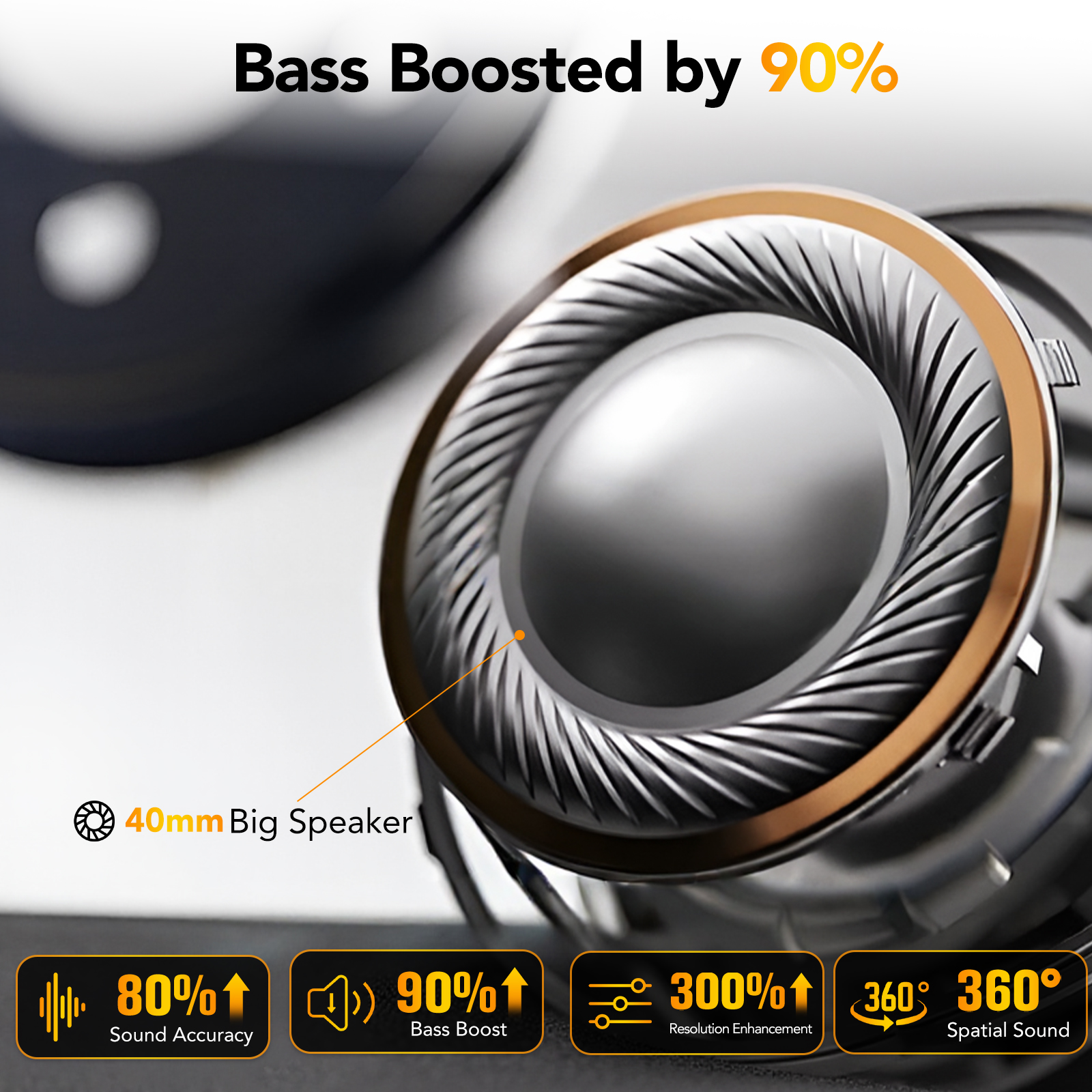 IKT Active Noise Cancelling Headphones, 50-Hour Battery, LED Display photo 2