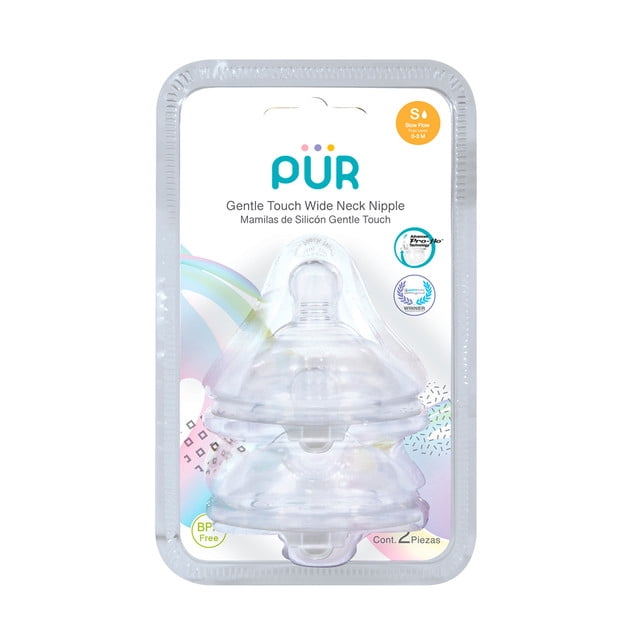 Tetina PUR Plus Cuello Ancho Flujo Lento 2 piezas PUR 9821
