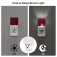 thumbnail image 3 of Honeii Maroon Print LED Night Light with Light Sensor, Night Lights Plug Into Wall,Ideal for Bedrooms and Hallways-UK, 3 of 7