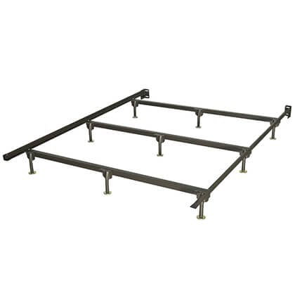 Details about   7" Black Adjustable Metal Bed Frame For Box Spring Mattress Twin Full Queen Size 