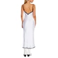 thumbnail image 4 of KelaJuan Women's Satin Bodycon Long Dress Spaghetti Strap Low Back Lace Trim Midi Slip Dress Party Outfit, 4 of 6