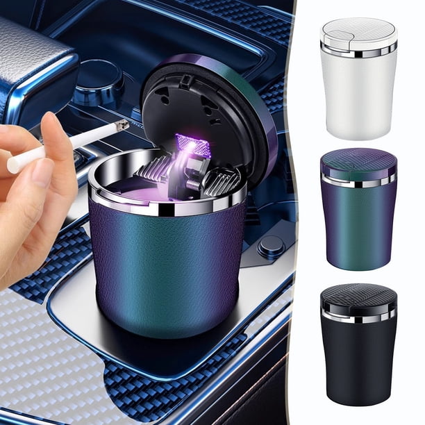 Cenicero premium con tapa automática y diseño anti-ceniza volante para interiores limpios de vehículos