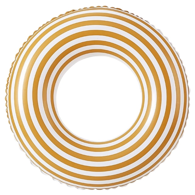 SHISUYAN Inflatable Float Swimming Ring Beach Pool Party Swimming Ring PVC Striped Swimming Ring Size 60#