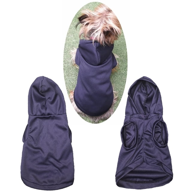 Jersey con capucha para perro o gato Mi Baúl Azul Marino Talla 0