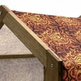 thumbnail image 4 of Abstract Pet House, Surreal Floral Pattern with Swirls Curves Foliage Design with Warm Colors, Outdoor & Indoor Portable Dog Kennel with Pillow and Cover, 5 Sizes, Yellow Orange Black, by Ambesonne, 4 of 4