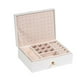 thumbnail image 1 of Yuarrent Caja de joyería de 2 capas, cajas lisas, estuche Vintage, organizador de cosméticos, bricolaje, para anillos, lápices labiales, Almacenamiento y organización del hogar Blanco 23*17*8.5 cm, 1 of 6