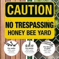 thumbnail image 4 of No Trespassing Honey Bee Yard Sign, 18x24 Reflective Aluminum EGP, 4 of 8