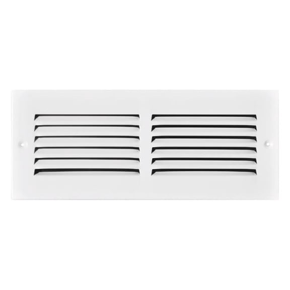 Tru Aire 4 in. H X 12 in. W 1-Way Powder Coat White Steel Return Air Grille