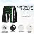 thumbnail image 3 of Men's 2 in 1 Swim Trunks with Compression Liner St. Patrick'S Day Irish America Flag Quick Dry Beach Shorts, 3 of 6