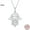 SCN490 Necklace, variant on Simple Sterling Silver S925 Fatima Hand Necklace
