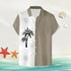 thumbnail image 2 of Camisas s Para Hombre Manga Larga Camisas casuales de manga corta para hombre con estampado 3D, camisas de blusa superior de moda (Khaki, XXL), 2 of 3