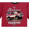 thumbnail image 2 of Mens Ford Bronco Country 100% Cotton Ringer Tee Shirt, XL Red/Black, 2 of 5