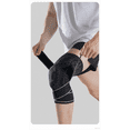 thumbnail image 5 of NEWJOEY Black Large Knee Brace – Compression Sleeve with Silicone Pad & Fish-Scale Springs, X-Strap Anti-Slip – Running, Cycling, Arthritis Support, 5 of 9