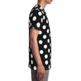 thumbnail image 6 of Wukai Black and White Polka Dot Youth Unisex Short Sleeve T-Shirt for Boys, Girls, Teens, and Kids-X-Small, 6 of 7