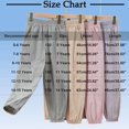 thumbnail image 2 of Ohufall Children's Mosquito Repellent Pants Fashion Casual Solid Color Elastic Waist Harem Pants Lightweight Breathable Outdoor Sport Trousers, 5-15 Years, 2 of 4