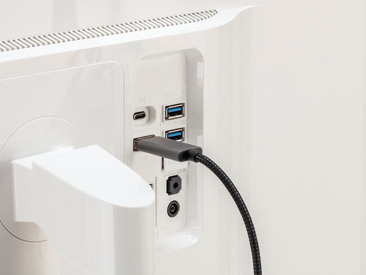 Monoprice Bidirectional USB Type-C to DisplayPort Cable - 6 Feet - Black | 4K@60Hz, Easy Plug and Play, Nylon-Braided Jacket