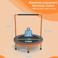 thumbnail image 7 of CITYLE 3FT Toddler Indoor Trampoline for Kids Ages 1 to 6, Max Load 220LBS 36'' Mini Small Foldable Trampoline with Height Adjustable Handlebar, Indoor & Outdoor, Noise Free, 7 of 7