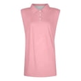 thumbnail image 4 of Women's Sleeveless Golf Polo Shirts Trendy Solid Lapel Collared V Neck Tennis Tank Tops Summer Lightweight Casual Workout Tees, 4 of 5
