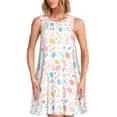 thumbnail image 1 of Balery Happy Easter Vestidos de verano para mujer con estampado: vestido holgado sin mangas, vestido playero informal y cómodo para días calurosos., 1 of 7
