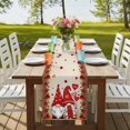 thumbnail image 4 of Table Runners 72 Inches Long Dress Scarves, Valentine's Day Farmhouse Kitchen Table Runner, Coffee Tablerunners, Farmhouse Gnomes Love Red Rose Wooden 14x72 Inch, 4 of 9