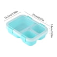 thumbnail image 3 of Plastic Bento Box,Rectangular Buckle Airtight Leakproof Portable Divided Lunch Container | Office Meal Prep Container | Refrigerator Food Storage | Perfect for Outdoor Travel & Picnic,Blue, 3 of 7
