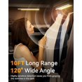 thumbnail image 3 of shiyou-Under Cabinet Light, 34LED Motion Sensor Closet Light Indoor, 3 Colors Dimmable Under Cabinet Lighting Wireless, 1000mAh Battery Operated Rechargeable, Cabinet Led Closet Lights for Kitchen, 3 of 4