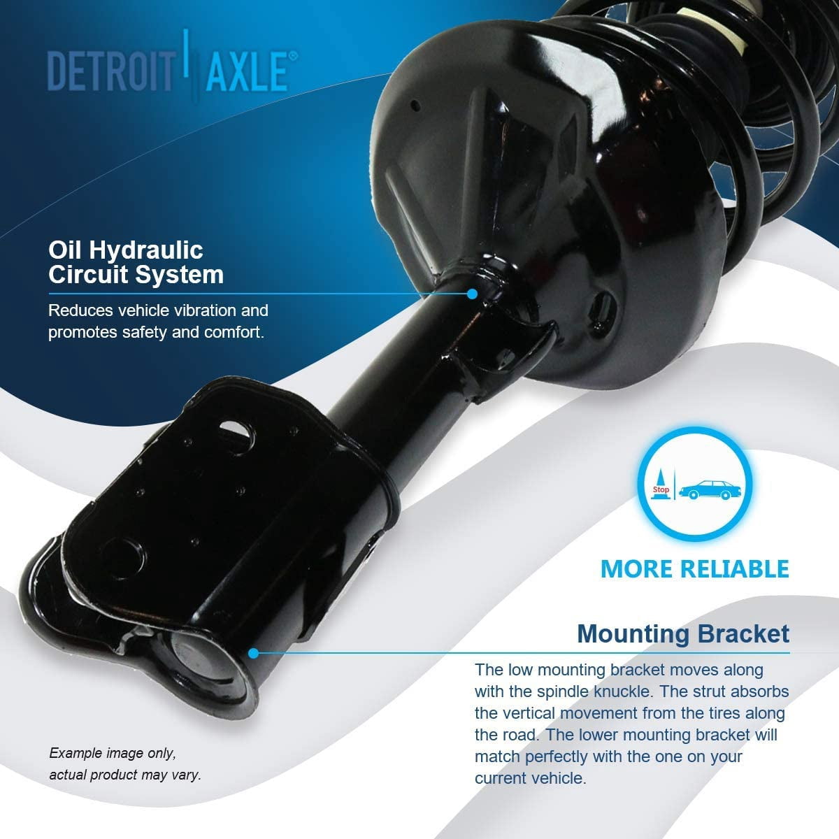 Detroit Axle - 6pc Struts Shocks Kit for FWD 2005 2006 2007 Honda Odyssey Complete Front Struts with Coil Springs Sway Bars + Rear Shock Absorbers Replacement Quick Install Ready Struts Assembly