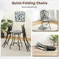 thumbnail image 5 of Resenkos Set of 2/4/6 Outdoor Folding Chairs with Breathable Seat-Set of 6, Outdoor Dining Chair for Outside Patio, All Weather, Porch, Garden, Poolside, 5 of 6