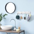 thumbnail image 4 of Perchero de pared OUTNILI de metal blanco resistente con ganchos dobles, 4 of 7